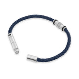 Police Men's Bracelet Leather Stainless Steel Blue - Bracelets Men Leather - Bracelet Men Leather - Bracelet Leather Men - Bracelets Men