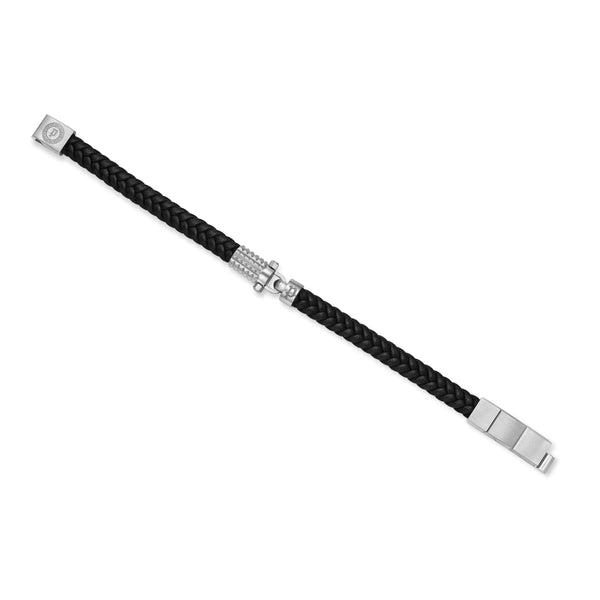Police Men's Bracelet Leather Stainless Steel Black Men's Bracelet Leather Bracelet Leather Band Men's Leather Bracelet Leather