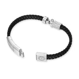 Police Men's Bracelet Leather Stainless Steel Black Men's Bracelet Leather Bracelet Leather Band Men's Leather Bracelet Leather