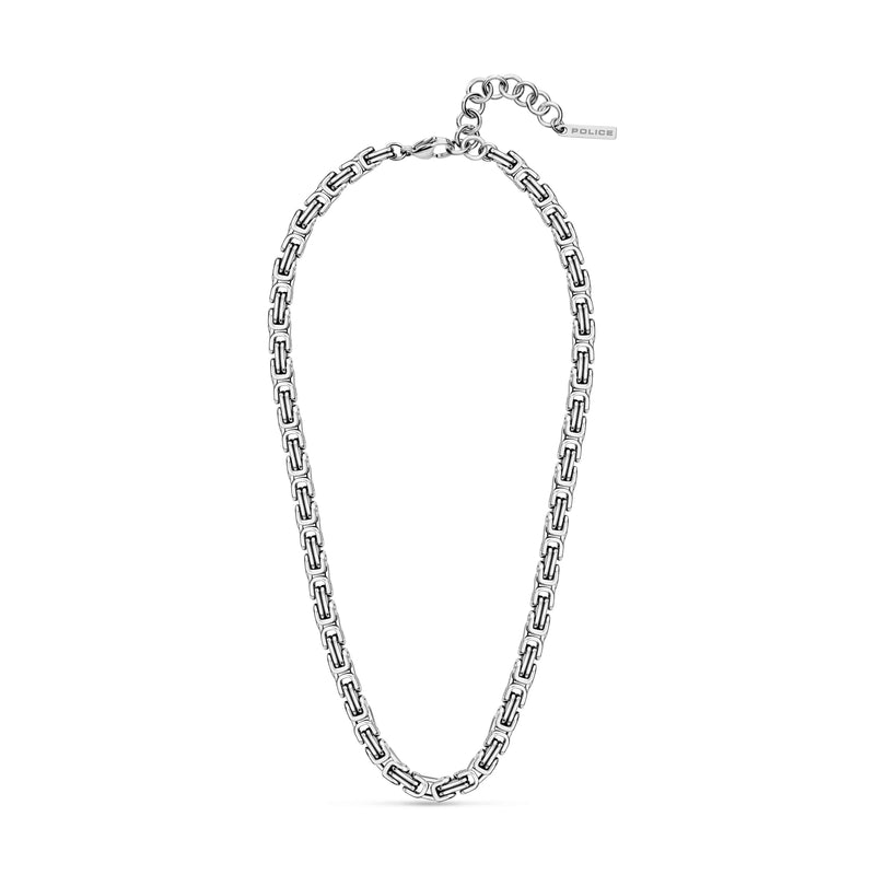 Police Men's Chain Necklace Silver Stainless Steel 50 cm Curb Chain Jewelry Men's Chain Necklace Silver