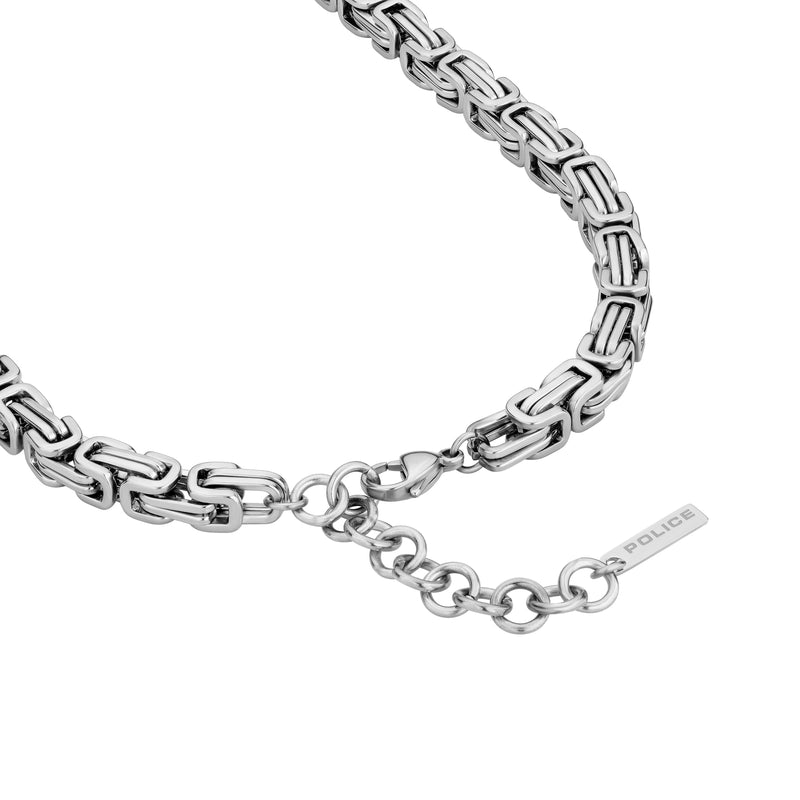 Police Men's Chain Necklace Silver Stainless Steel 50 cm Curb Chain Jewelry Men's Chain Necklace Silver