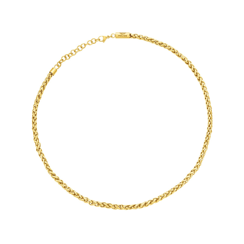 Police Men's Chain Necklace 50 cm Gold Stainless Steel Curb Chain Men's Chain Jewelry Chain Necklace