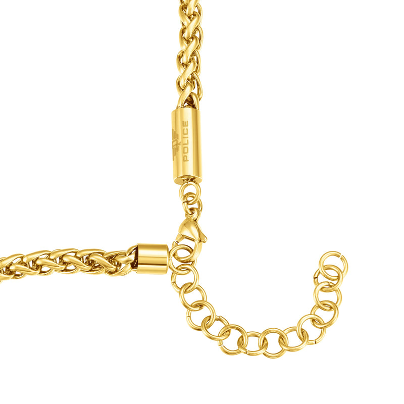 Police Men's Chain Necklace 50 cm Gold Stainless Steel Curb Chain Men's Chain Jewelry Chain Necklace