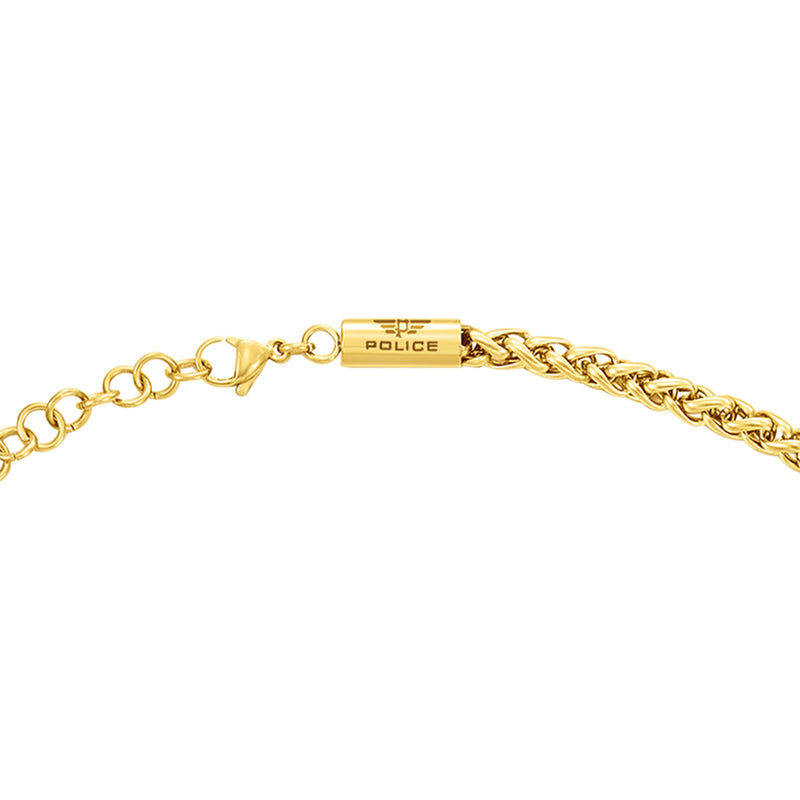 Police Men's Chain Necklace 50 cm Gold Stainless Steel Curb Chain Men's Chain Jewelry Chain Necklace