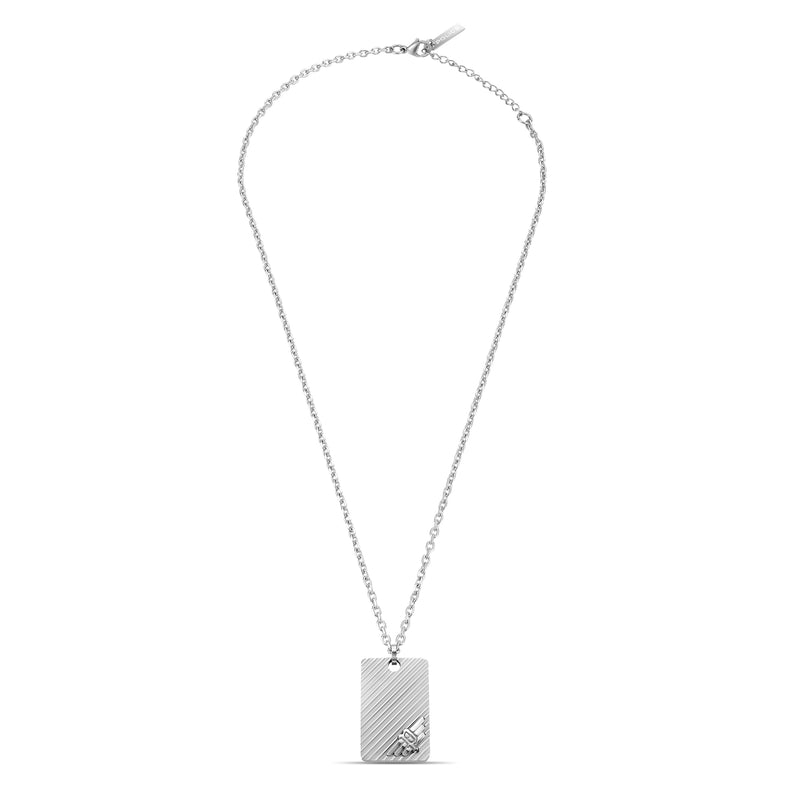 Police Herren Kette Halskette Silber Edelstahl Herrenkette mit Anhänger Halskette Silber Kette Anhänger