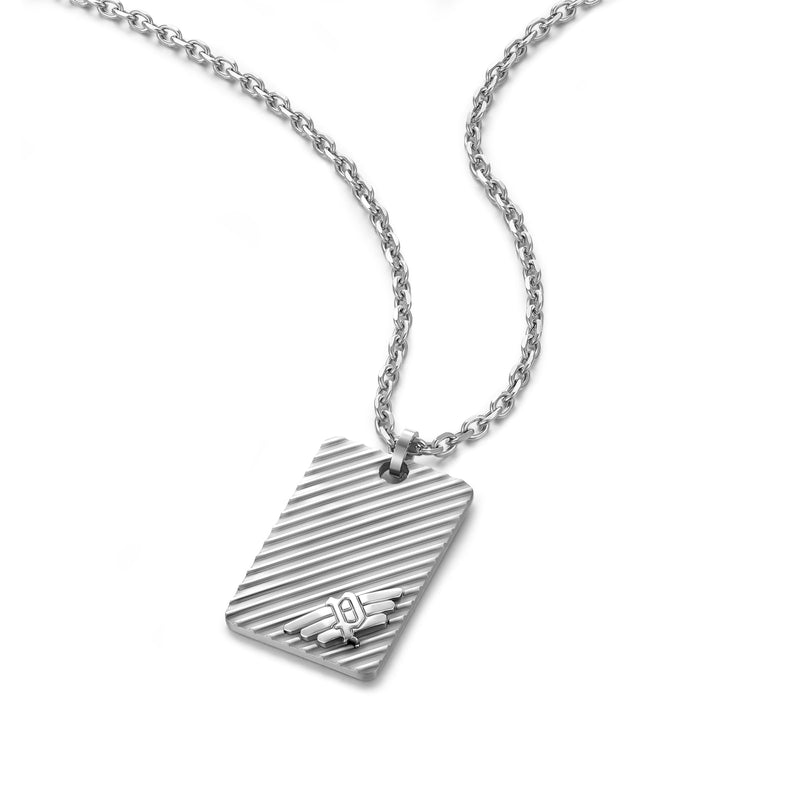 Police Herren Kette Halskette Silber Edelstahl Herrenkette mit Anhänger Halskette Silber Kette Anhänger