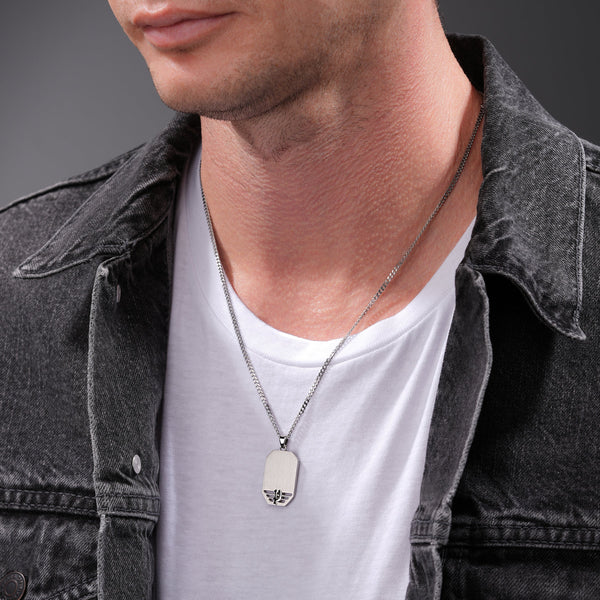 Police Men's Chain Silver Stainless Steel Necklace Men's Chain Silver Chain Jewelry Chain