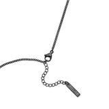 Collana a catena da uomo Police in acciaio inossidabile nero Collana a catena da 50 cm Catena da uomo a catena in argento