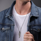 Police Men's Necklace Silver Wing Pendant Chain Necklace Silver Chain Men's Chain Jewelry Gift