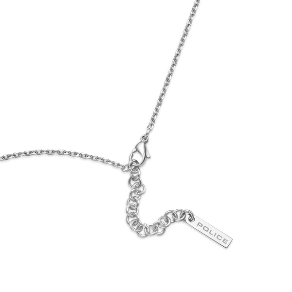 Collana a catena da uomo della polizia in argento da 50 cm con ciondolo croce in acciaio inossidabile, catena da uomo, collana a catena in argento, gioielli da uomo