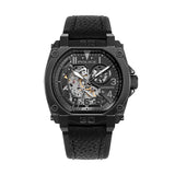 Police Herren Uhr Armbanduhr Analog Automatik Leder Schwarz