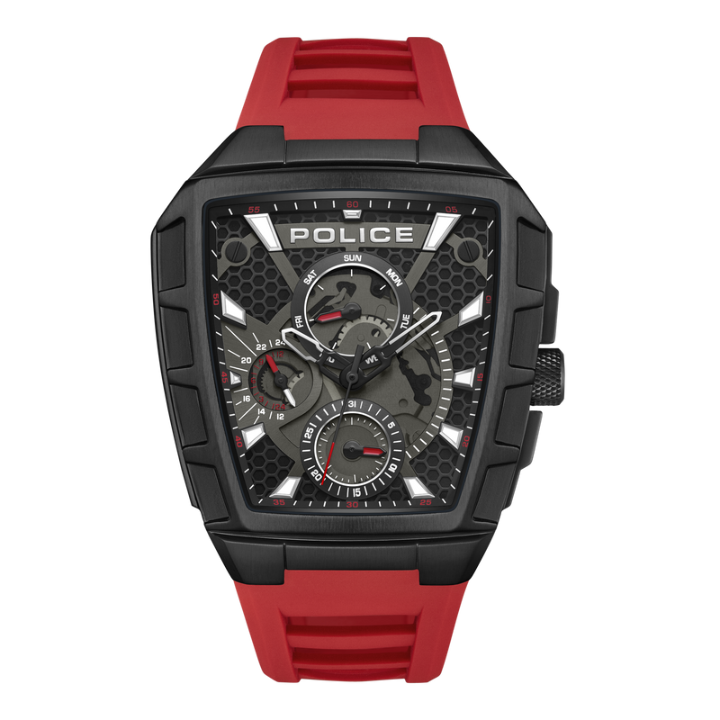 Orologio da polso da uomo Police analogico in acciaio inossidabile nero 44 mm - Negozio online di orologi Police - spedizione gratuita