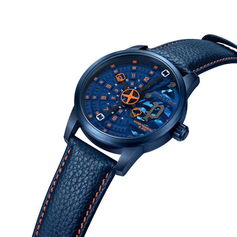 Orologio da uomo Police analogico al quarzo in acciaio inossidabile nero 44 mm - Orologio da uomo Police Cronografo