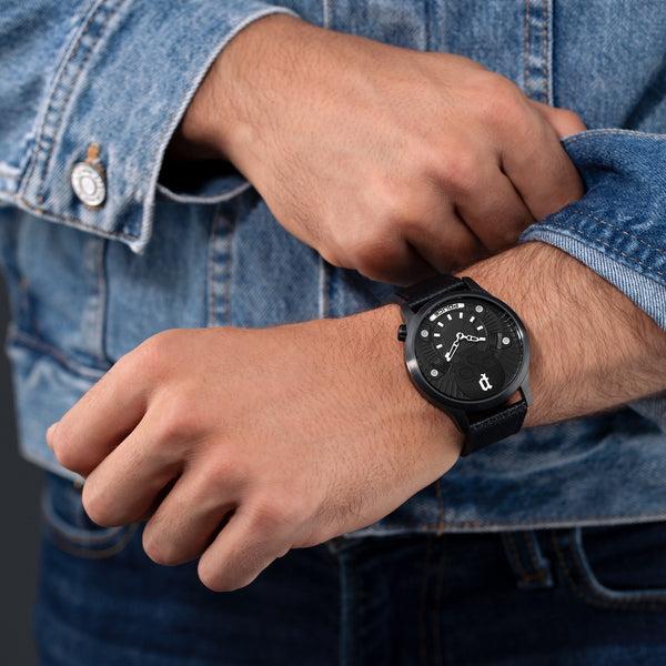 Police Men's Wristwatch Analog Leather Black 42mm Men's Watch Watches Bracelets Wrist Watch