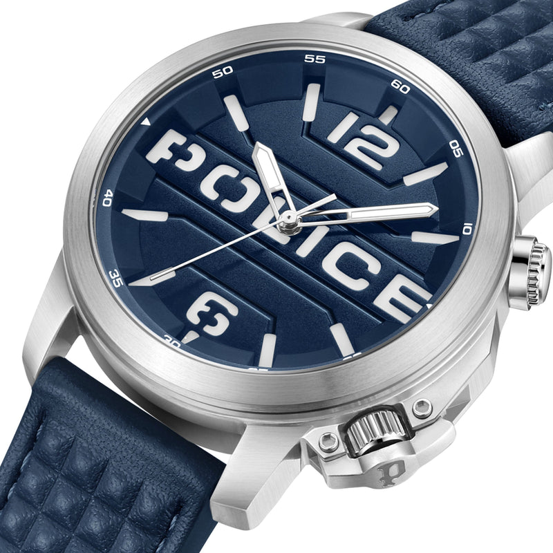 Orologio da polso da uomo Police cronografo in acciaio inossidabile argento 44 mm - orologi da uomo con funzione cronografo - Negozio online di orologi Police