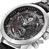 Orologio da uomo Police Cronografo Pelle Nero Argento 46 mm Orologio analogico al quarzo con data e ora