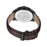 Police Men's Wristwatch Analog Leather Black Blue 44mm Chronograph Men's Watch Wrist