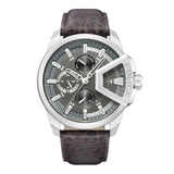 Orologio cronografo da uomo Police cinturino in pelle grigio marrone 44 mm - Orologio cronografo da uomo