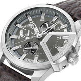 Orologio cronografo da uomo Police cinturino in pelle grigio marrone 44 mm - Orologio cronografo da uomo