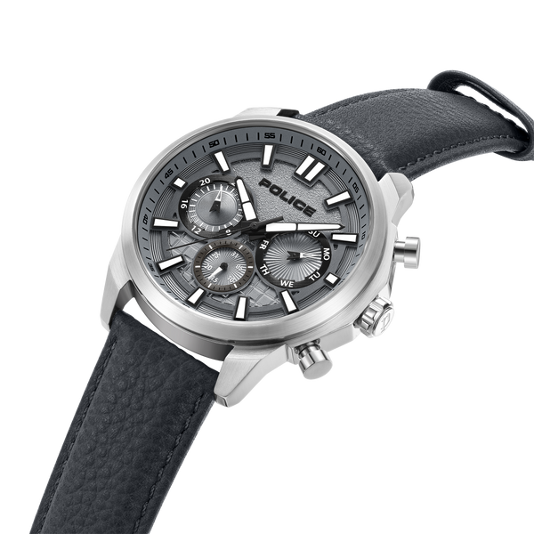 Police Men's Wristwatch Analog Quartz Stainless Steel Black 44mm - Buy Police Watches Online