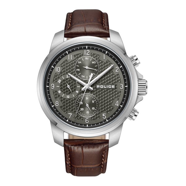 Police Men's Wristwatch Analog Silver 42 mm - Stainless Steel - Police Watch - Watches - Men's Watches - Wristwatches