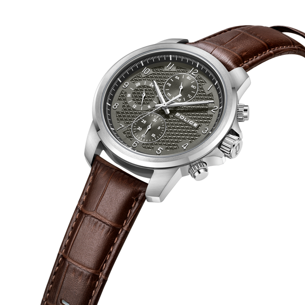 Police Men's Wristwatch Analog Silver 42 mm - Stainless Steel - Police Watch - Watches - Men's Watches - Wristwatches
