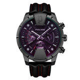 Police Orologio da uomo Cronografo Pelle Nero 44 mm Analogico al quarzo da uomo Orologio sportivo