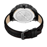 Police Orologio da uomo Cronografo Pelle Nero 44 mm Analogico al quarzo da uomo Orologio sportivo