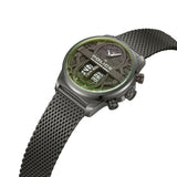 Police Herren Armbanduhr Analog Uhr Green/Black 44mm Edelstahl Armband Uhr Chronograph Sportuhr
