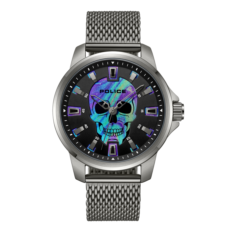 Police Herren Armbanduhr Chronograph Silber 44 mm Edelstahl - Police Uhr günstig kaufen