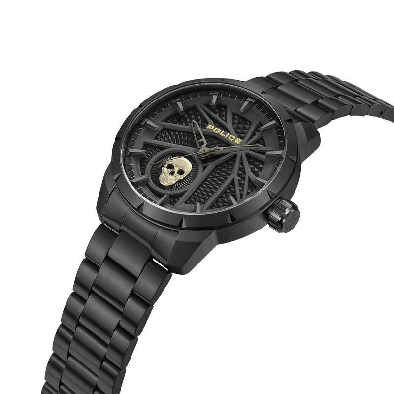 Orologio analogico nero da uomo Police 44 mm in acciaio inossidabile - Orologio da uomo - Acquista a buon mercato