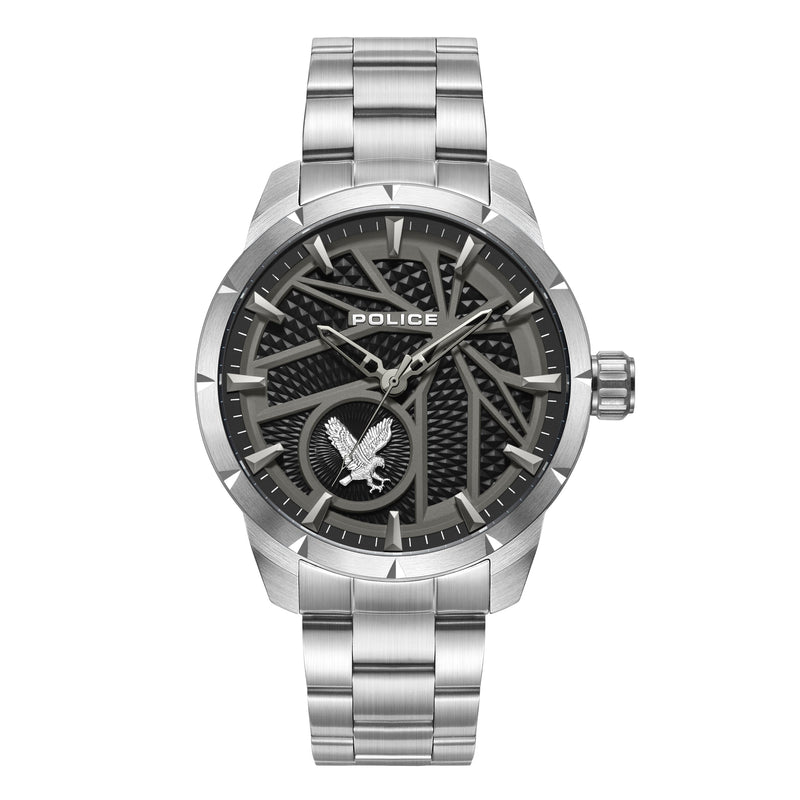 Police Men's Wristwatch Silver/Black 42 mm Analog Stainless Steel Chronograph Men's Watch Wristwatch Time