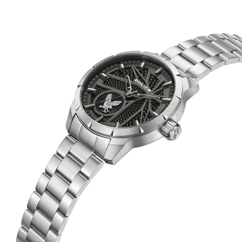 Police Men's Wristwatch Silver/Black 42 mm Analog Stainless Steel Chronograph Men's Watch Wristwatch Time