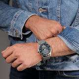 Police Herren Armbanduhr Analog Silber/Schwarz - Militär Uhr Herren Armbanduhr - Armbanduhr Chronograph - Armbanduhr Herren - Herrenuhr - Police Uhr