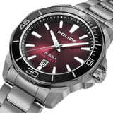 Orologio da uomo Police Orologio analogico Argento 44 mm Orologio Police in acciaio inossidabile Cronografo da polso