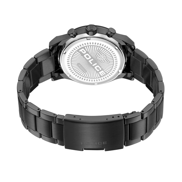 Police Men's Chronograph Watch 44mm Black Stainless Steel Wristwatch Men's Watch Chronographs