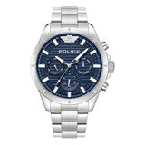 Police Men's Chronograph Watch Blue/Silver 44mm Stainless Steel Wristwatch Men's Watch Chronographs