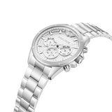 Orologio cronografo da uomo Police Orologio da uomo in acciaio inossidabile color argento da 44 mm. Orologio da uomo con cronografo