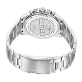 Orologio cronografo da uomo Police Orologio da uomo in acciaio inossidabile color argento da 44 mm. Orologio da uomo con cronografo
