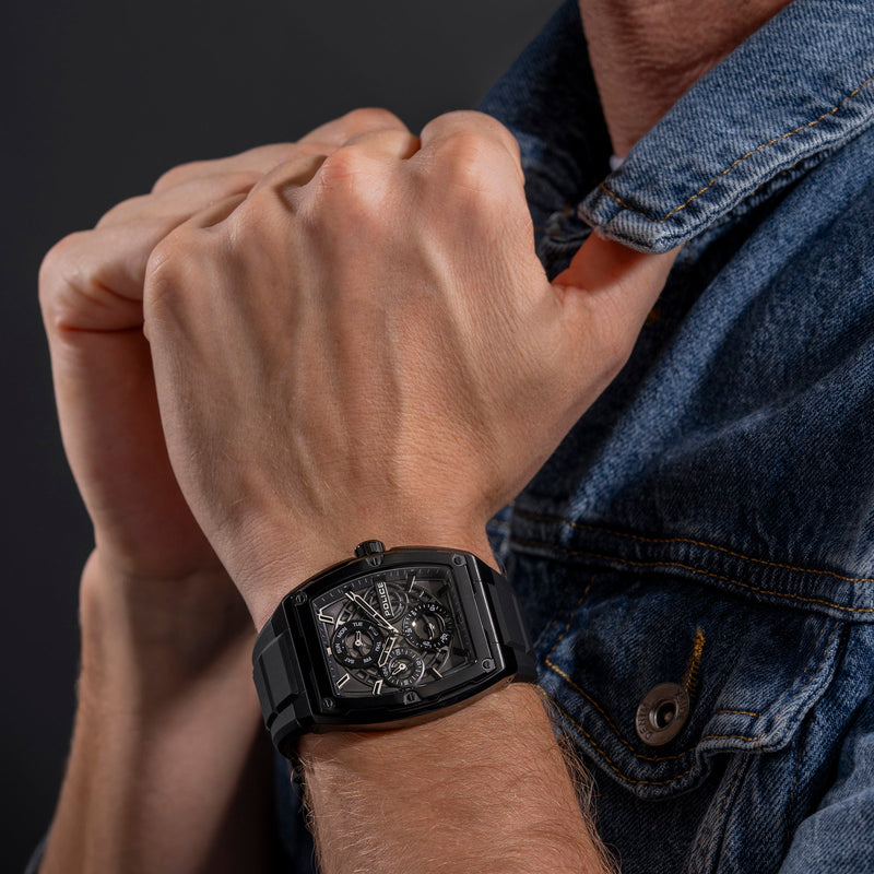 Police Herren Armbanduhr Chronograph Analog Schwarz 44mm Edelstahl/Gummi Herrenuhr Armbanduhr Chronograph Schwarz 44mm Edelstahl/Gummi Herrenuhr