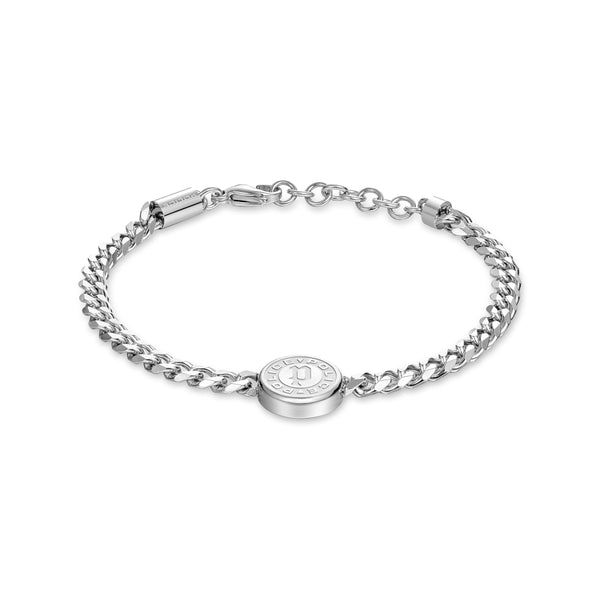 Bracciale da uomo Police in acciaio inossidabile argento 21 cm catena a maglie bracciale da uomo bracciale a catena in argento - gioielli da uomo