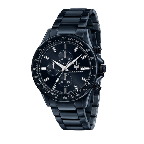 Maserati Time Cronografo Sfida Blue Edition, dal moderno design blu R8873640023