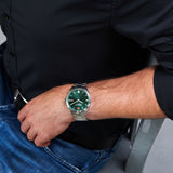 Swiss Military Hanowa Unisex Analogue Wrist Watch Stainless Steel Green 38 mm - Men's Watch Women's Watch Timepiece Wristwatch Chronograph