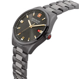 Swiss Military Hanowa Orologio analogico da uomo Nero 40 mm Orologio in acciaio inossidabile Orologi da uomo Orologio analogico da uomo