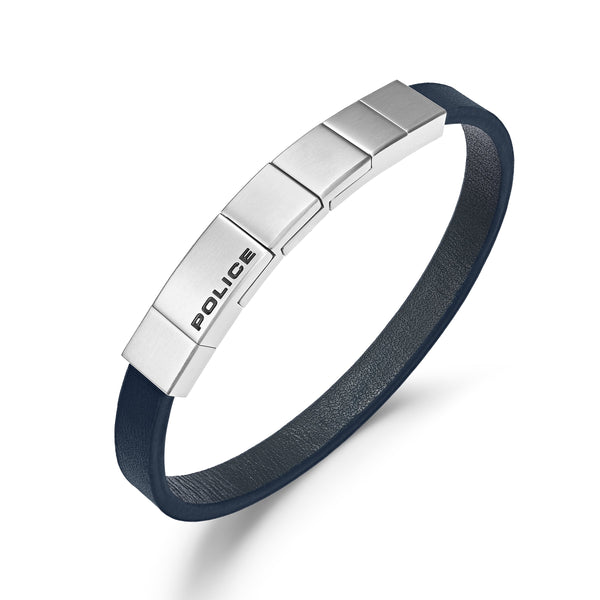 Police Men's Bracelet Leather Blue Men's Bracelet Leather Bracelet Leather Band Jewelry Men's Accessories