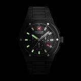 Swiss Military Hanowa Men's Wristwatch Chronograph Black 42mm Stainless Steel Men's Watch Wristwatch Chronographs Watches Bracelets