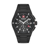 Swiss Military Hanowa Men's Wristwatch Chronograph Black 42mm Stainless Steel Men's Watch Wristwatch Chronographs Watches Bracelets