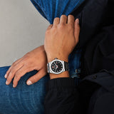 Swiss Military Hanowa Unisex Analogue Wristwatch Stainless Steel Silver/Black 40mm Sidewinder Men's Watch Chronograph Wristwatch Swiss Made