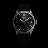 Swiss Military Hanowa Orologio da uomo Pelle Nero 42mm - Orologi Orologio da uomo Swiss Made - Orologio da uomo Cronografo - Orologio Nero