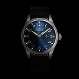 THUNDERBOLT Armbanduhr Leder Blau - Swiss Made